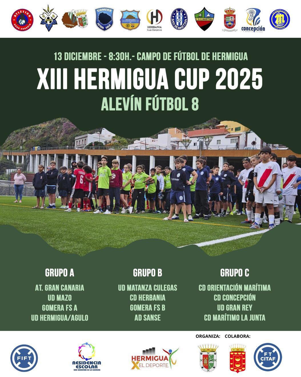 Hermigua vuelve a convertirse en la capital del fútbol alevín canario este sábado 13 de diciembre con la XIII edición de su tradicional torneo de Navidad